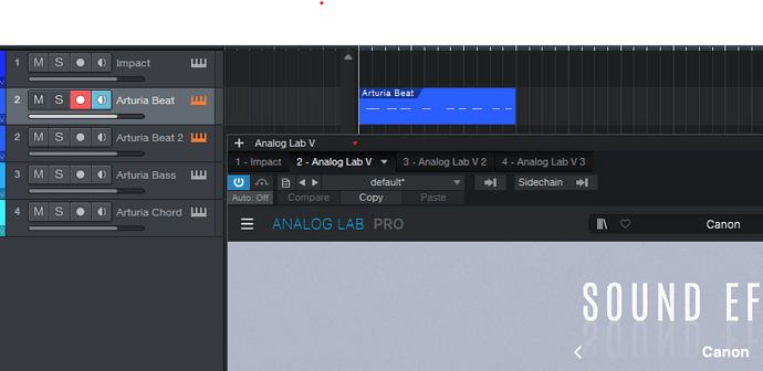 Arturia won't let me create more than one track layer using different instruments